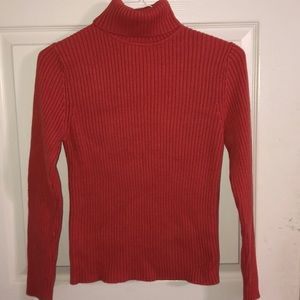 Orange Turtle Neck Sweater
